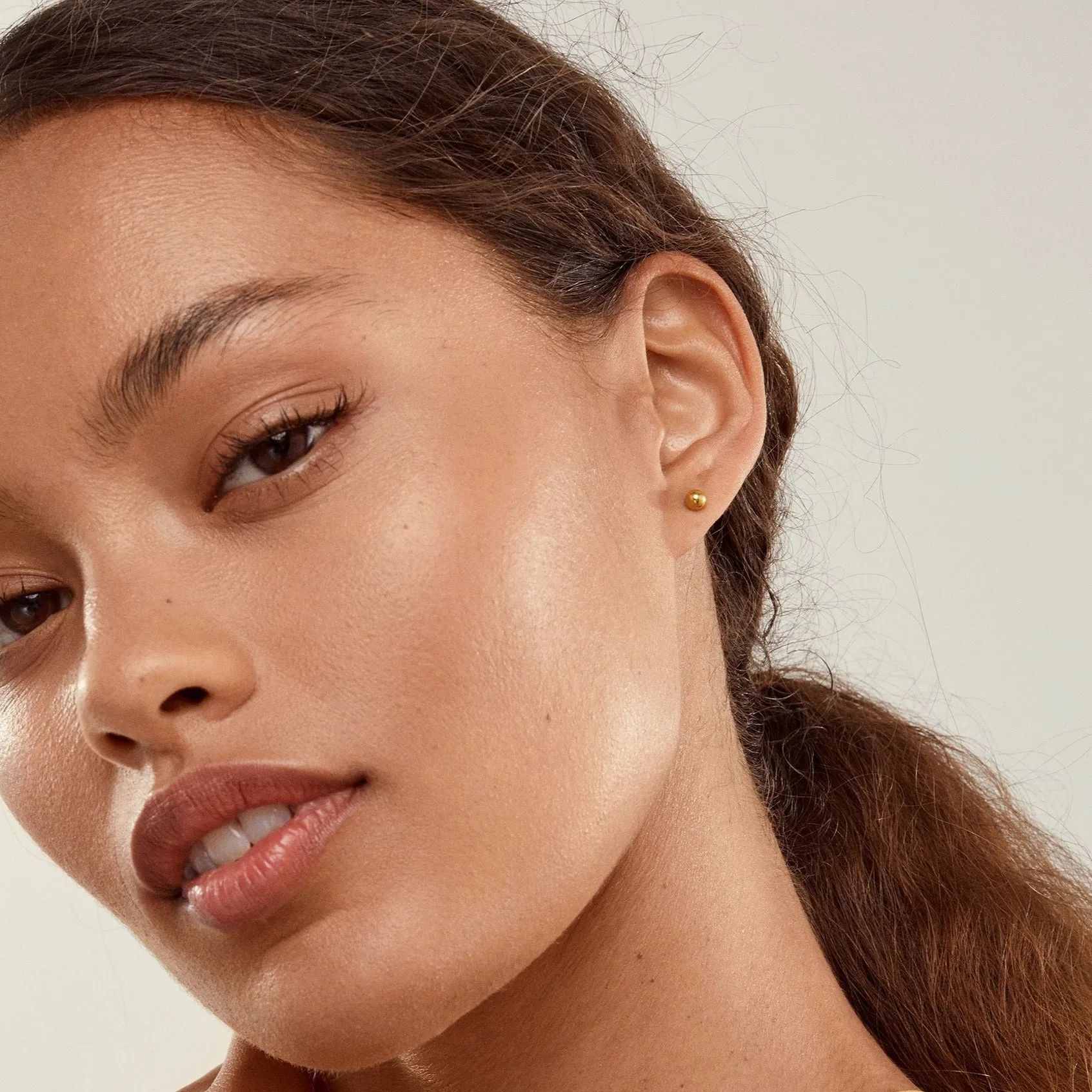 Mini Layla Titanium Starter Stud Earrings sold by Tini Lux product image thumbnail 3