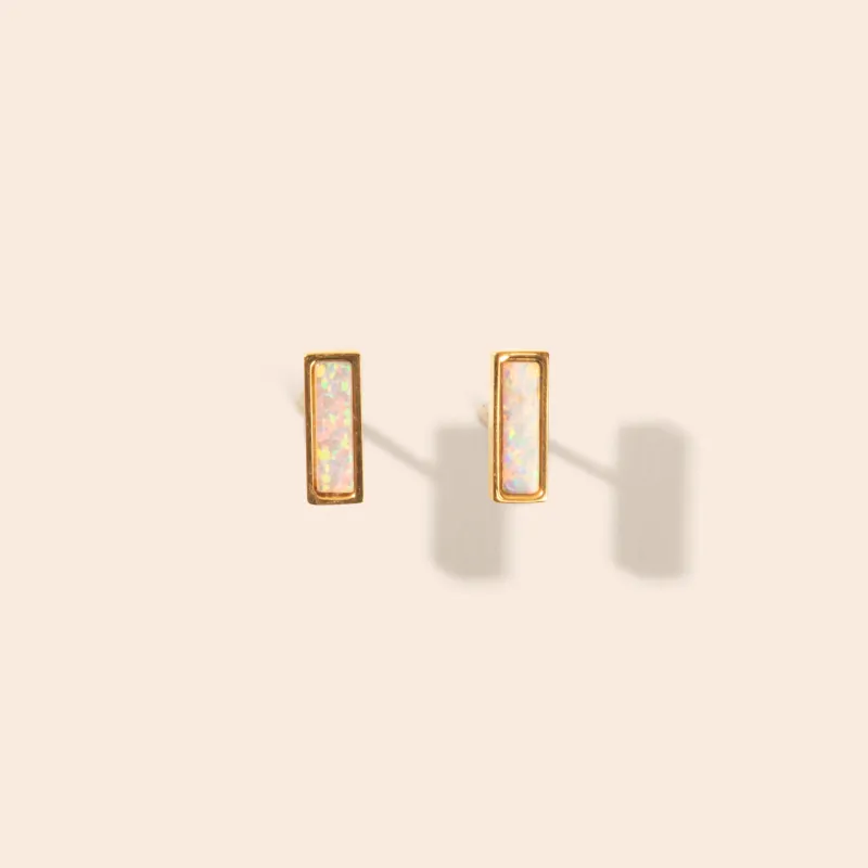 Opal Stud Earrings made by Tini Lux