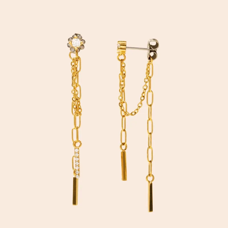 Viviana Chain Hoops made by Tini Lux