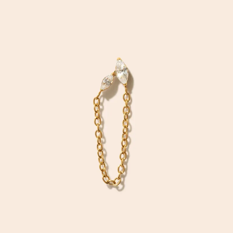 Single Calla Flat Back Stud Earring made by Tini Lux