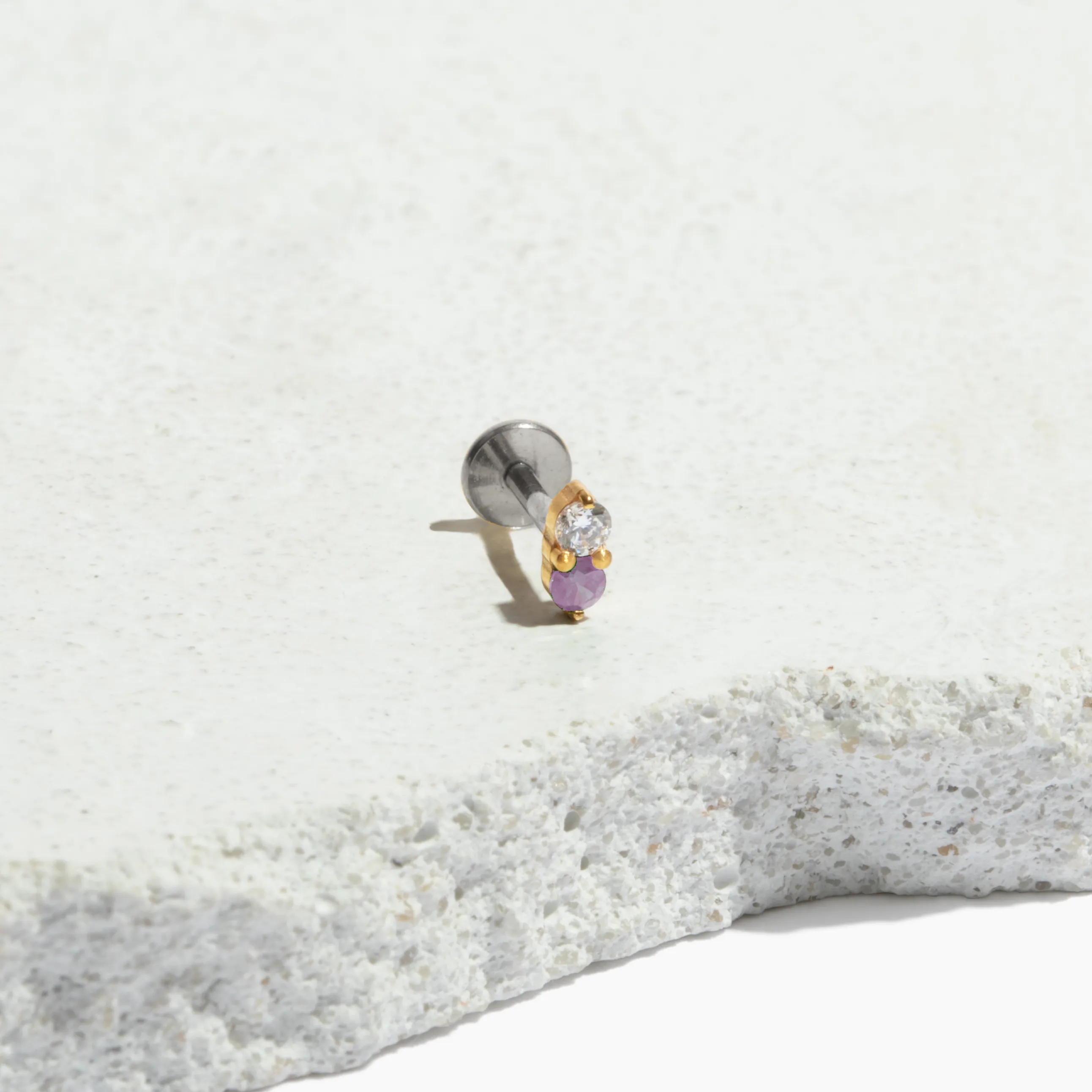 Single Nano Coco Flat Back Stud sold by Tini Lux