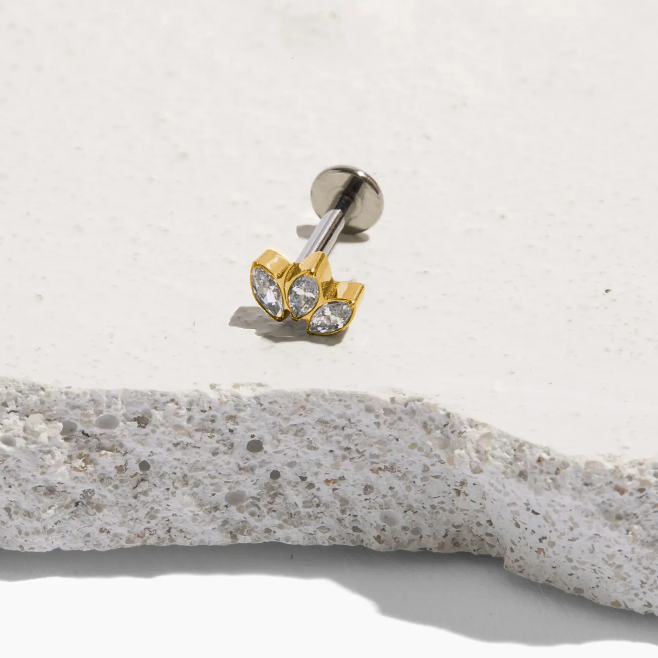 Single Mira Stud Flat Back Stud Earring sold by Tini Lux