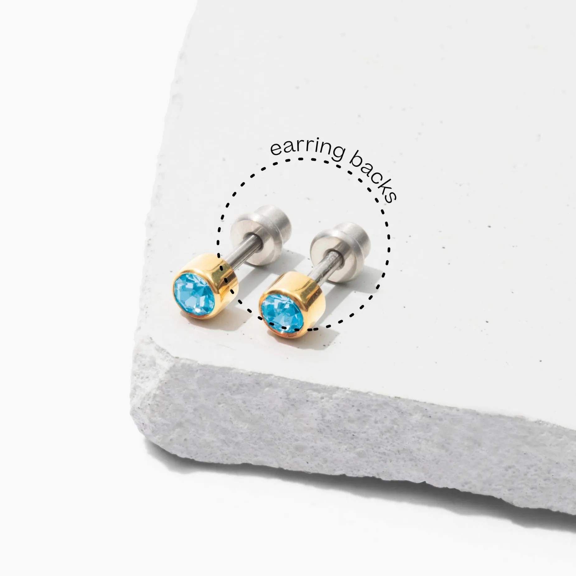 Kora Screw Back Stud Earrings sold by Tini Lux product image thumbnail 4