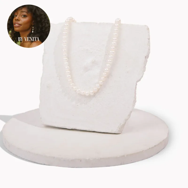 Betty Pearl Necklace made by Tini Lux