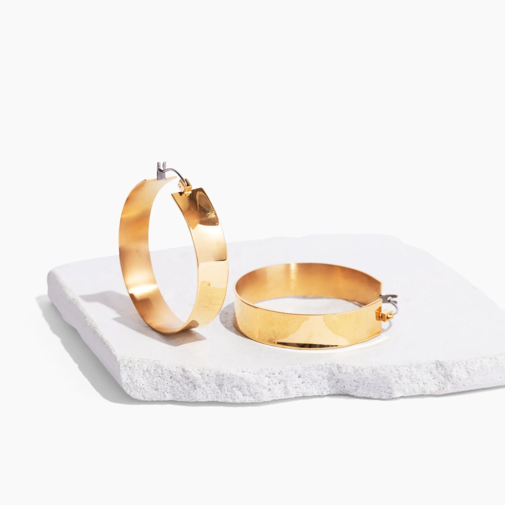 Large Round Trip Hoop Earrings sold by Tini Lux product image thumbnail 2