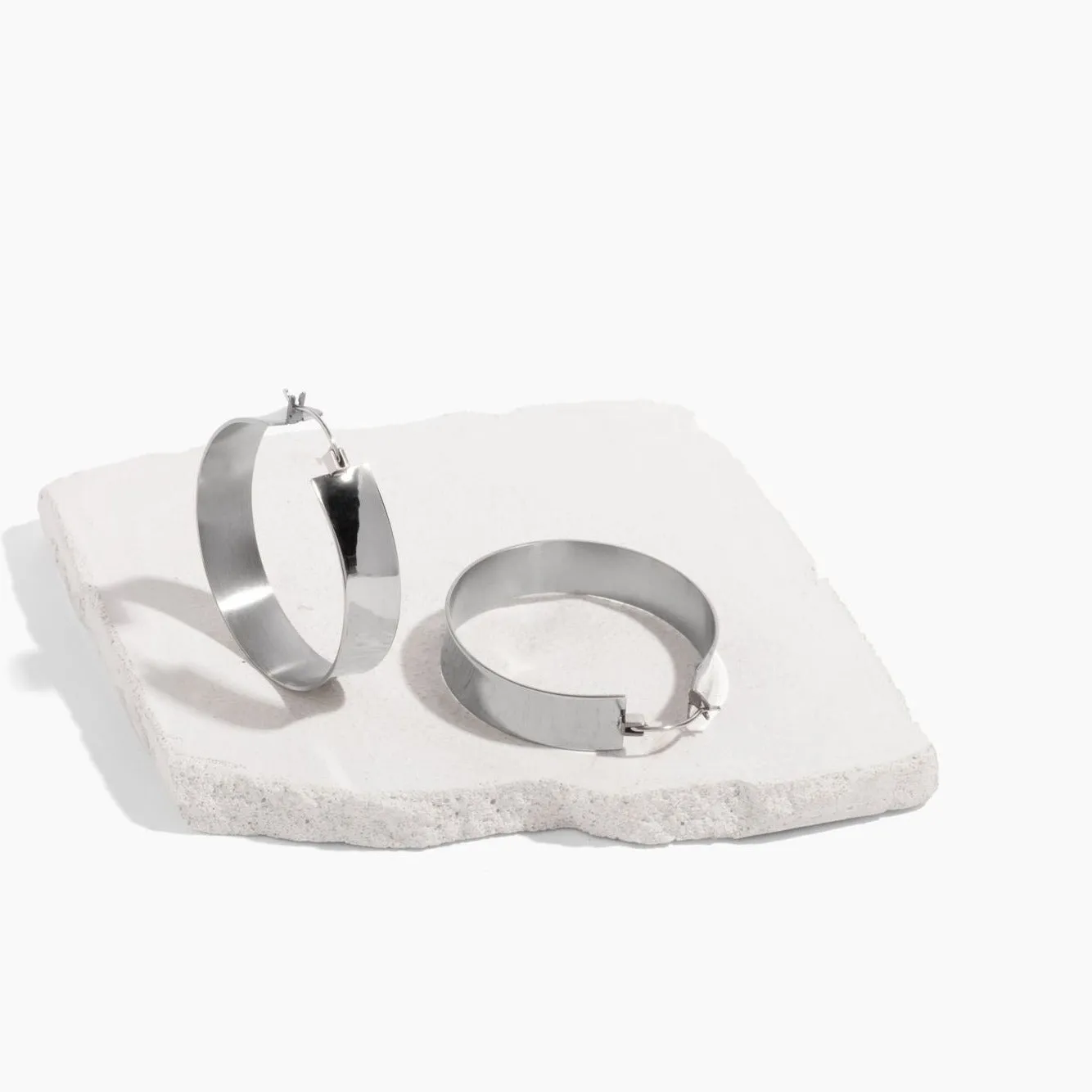 Large Round Trip Hoop Earrings sold by Tini Lux product image thumbnail 3