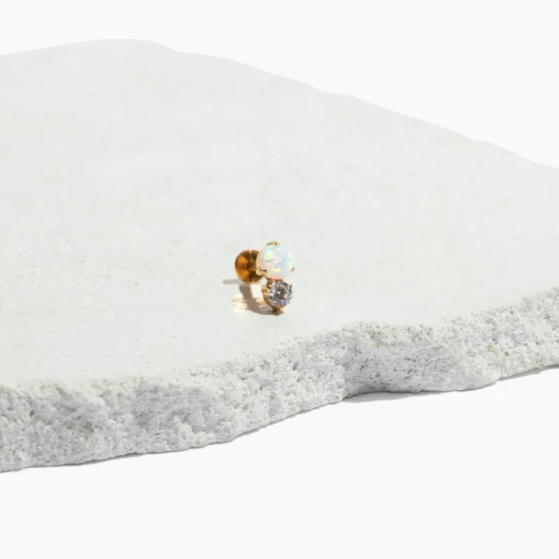 Single Nano Oasis Flat Back Stud sold by Tini Lux