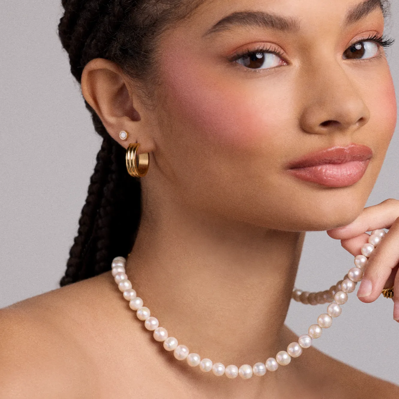 Single Nano Margot Flat Back Stud sold by Tini Lux product image thumbnail 3