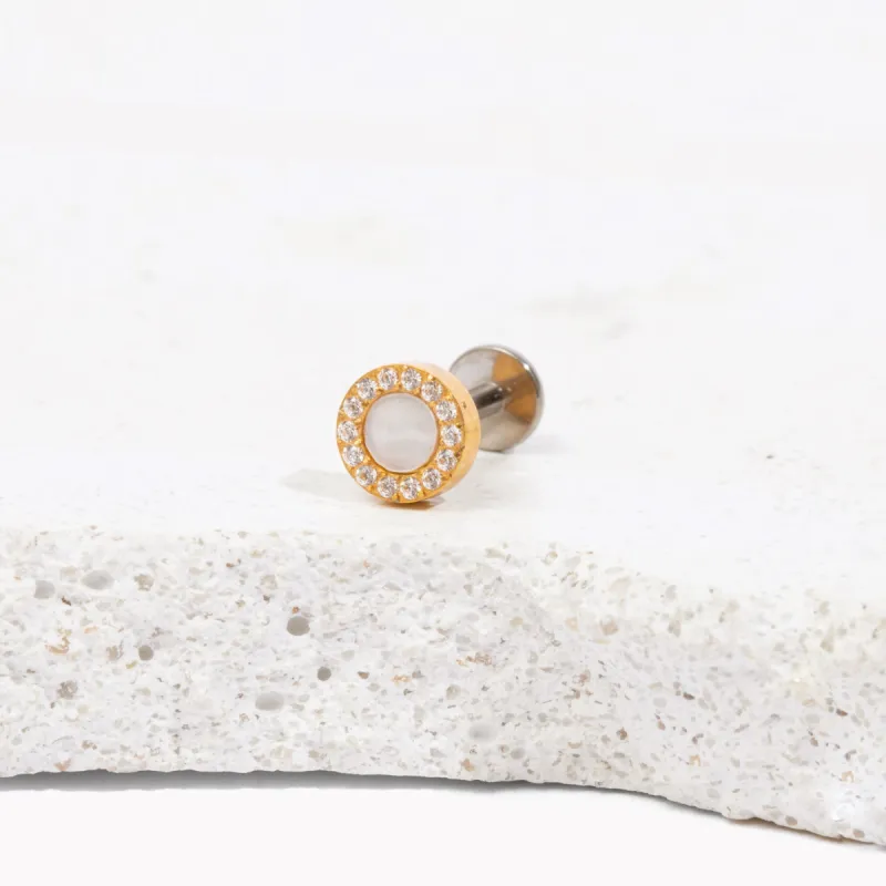 Single Nano Margot Flat Back Stud sold by Tini Lux