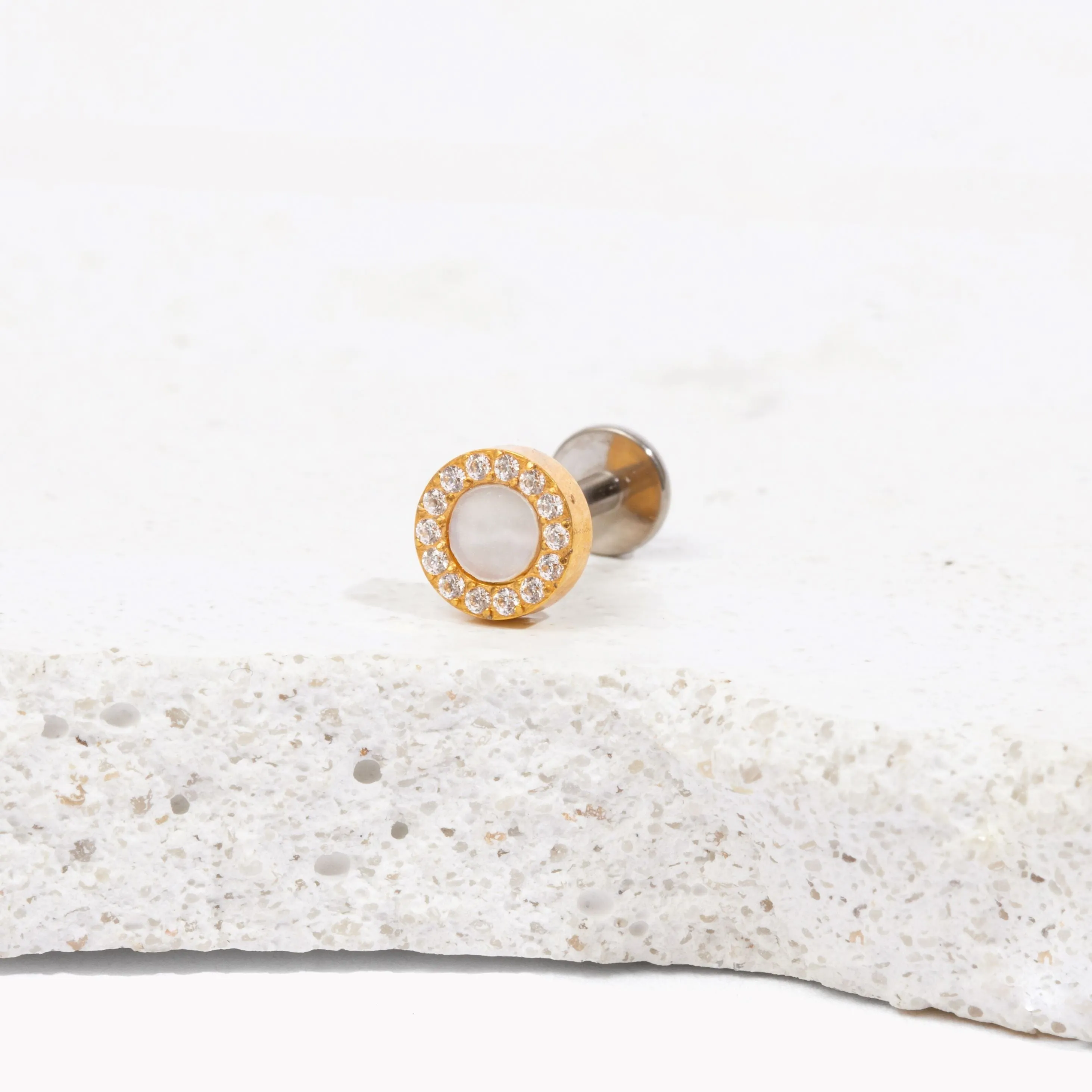 Single Nano Margot Flat Back Stud sold by Tini Lux