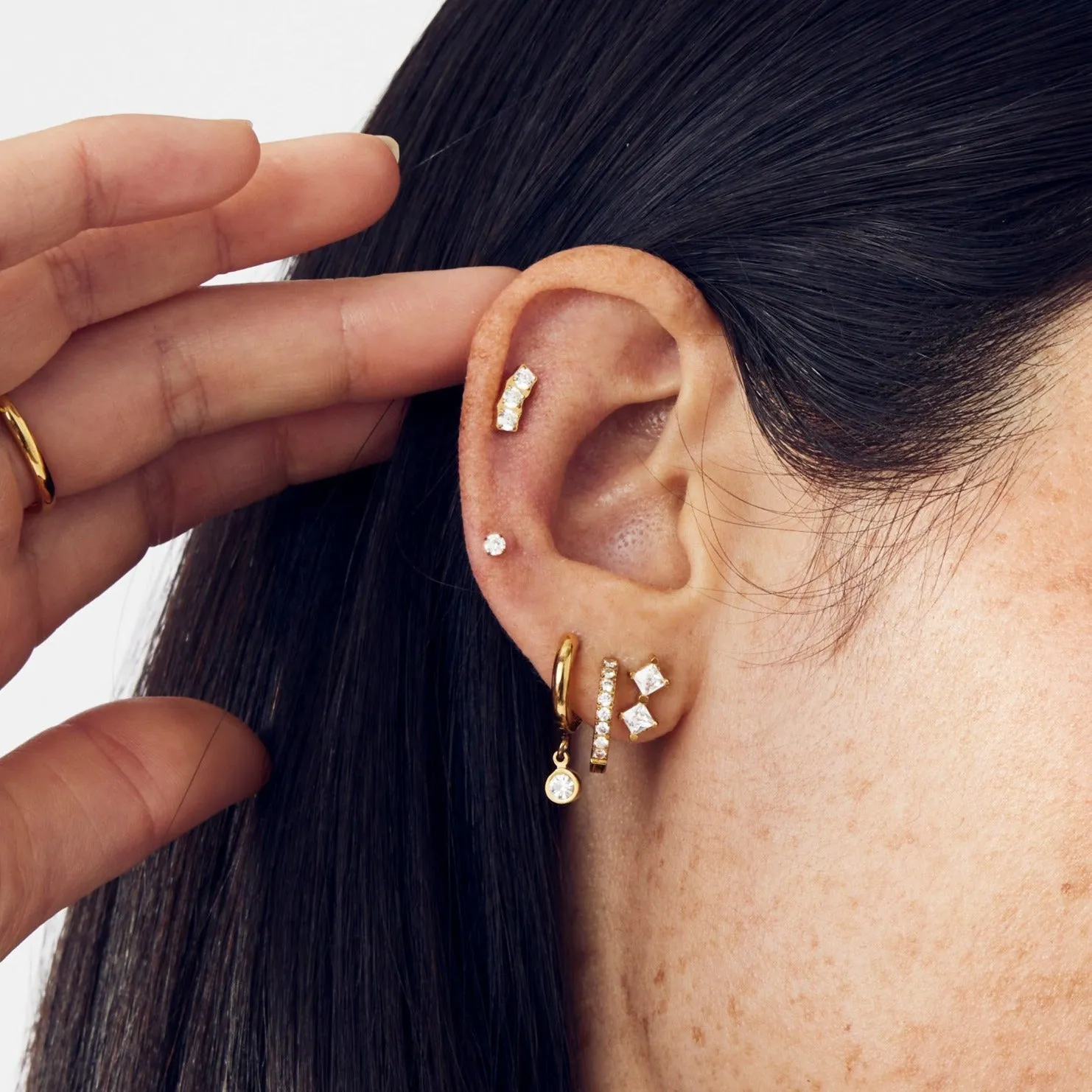 Date Night Hoop Earrings sold by Tini Lux product image thumbnail 3