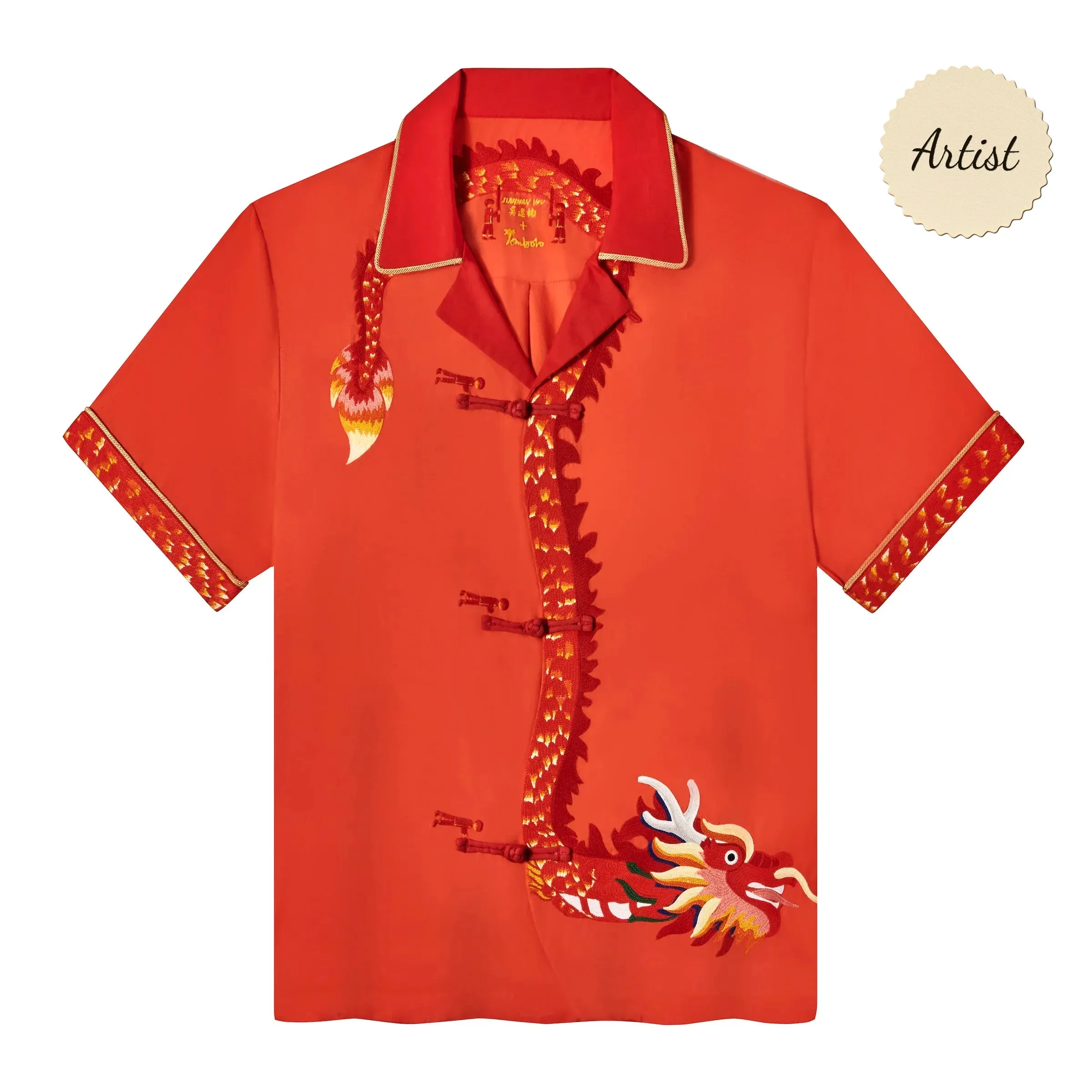'Jiannan Wu x Tombolo' Wood Dragon (Silk & Cotton Twill) sold by Tombolo