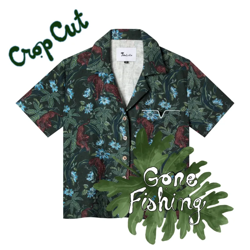 Lurking Jaguar ~ Crop Cut (Green) sold by Tombolo