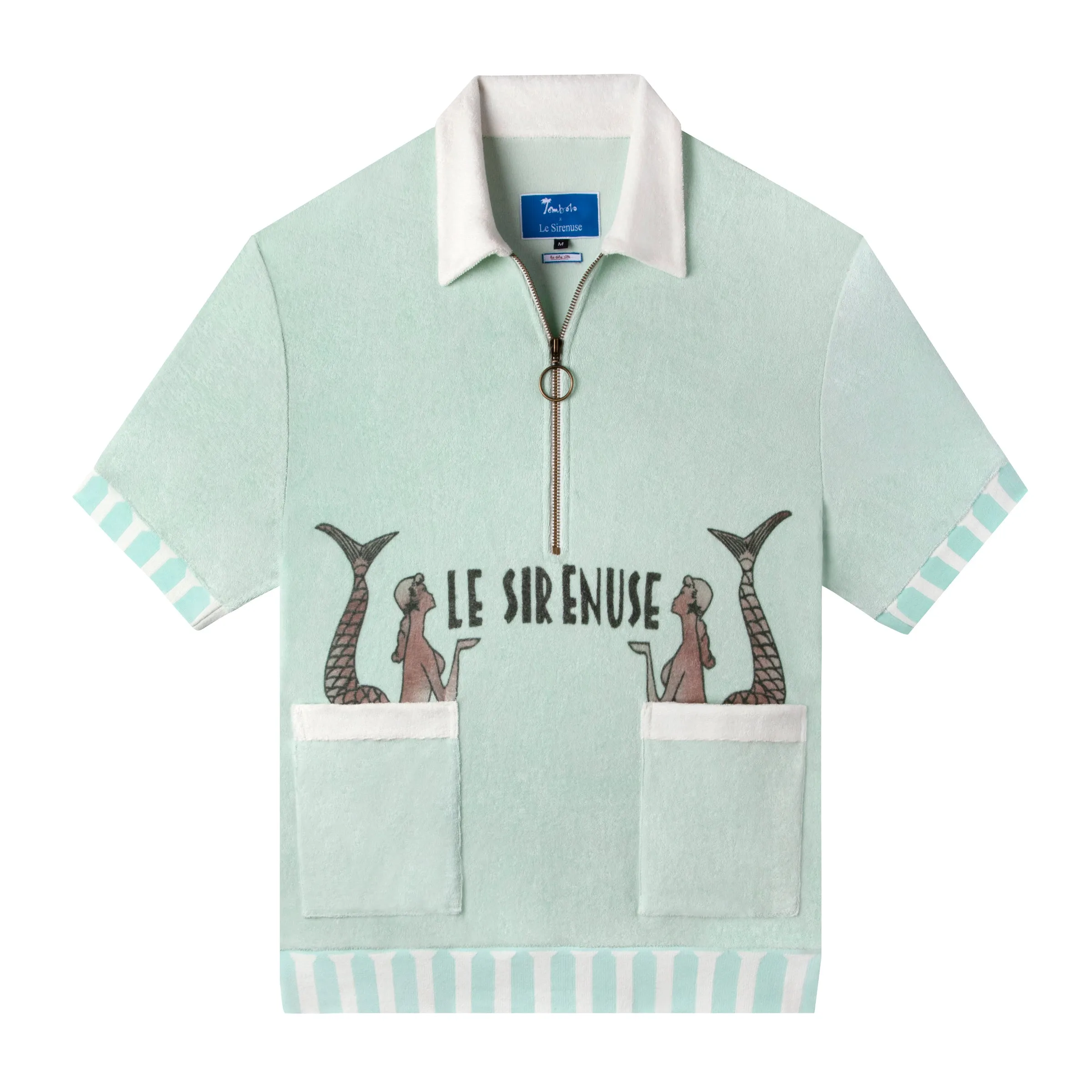 'Le Sirenuse' Half-Zip Cabana (Mint) sold by Tombolo product image thumbnail 2