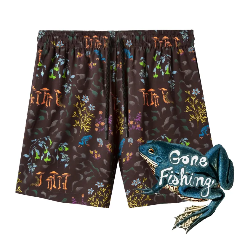 'Pleasant Trip' Swim Trunks sold by Tombolo