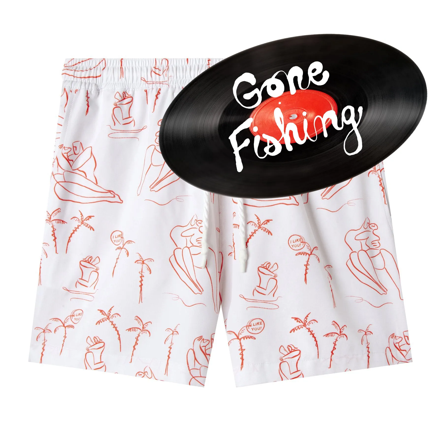 'I LIKE YOU!' Swim Trunks sold by Tombolo
