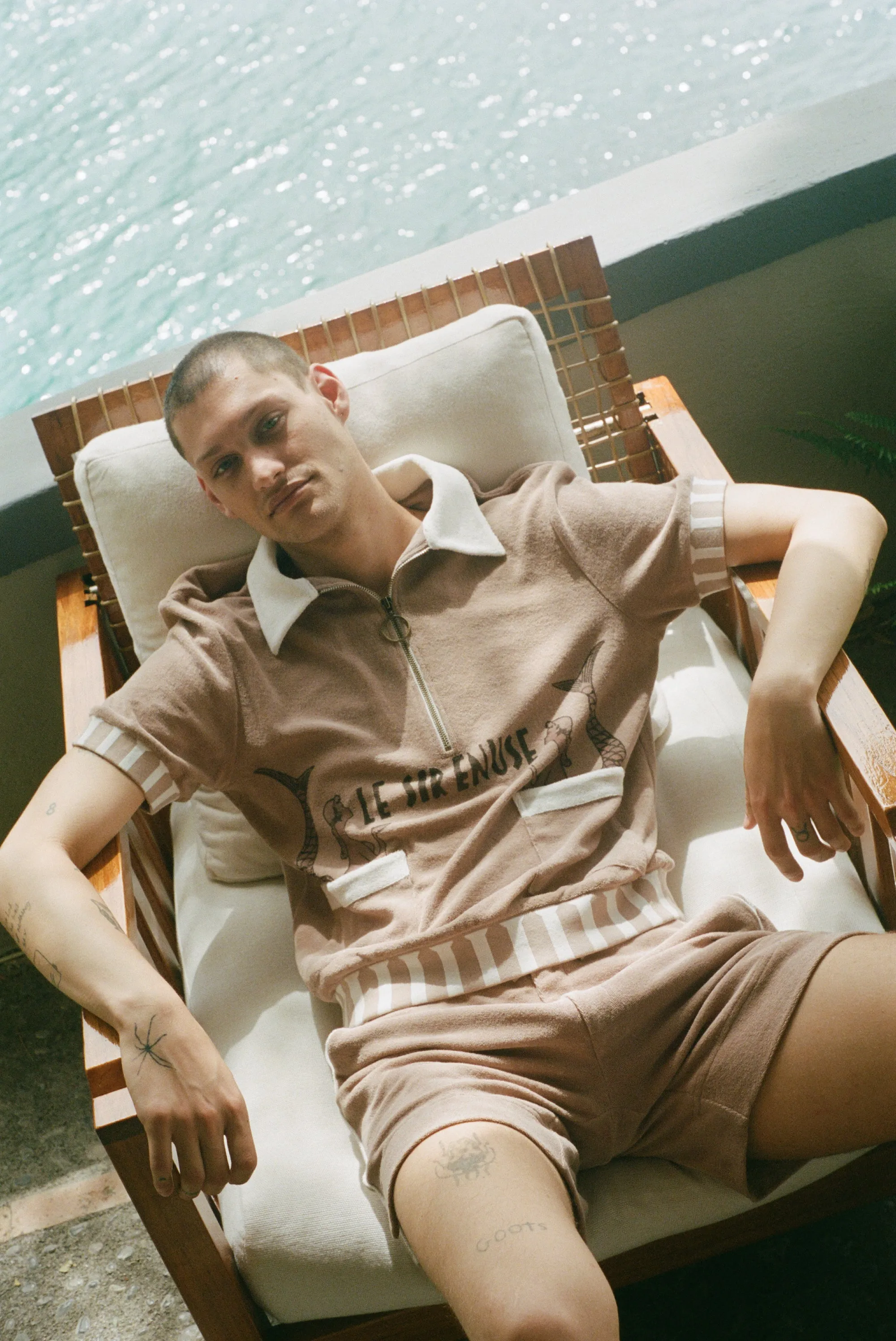 'Le Sirenuse' Half-Zip Cabana (Clay) sold by Tombolo product image thumbnail 3