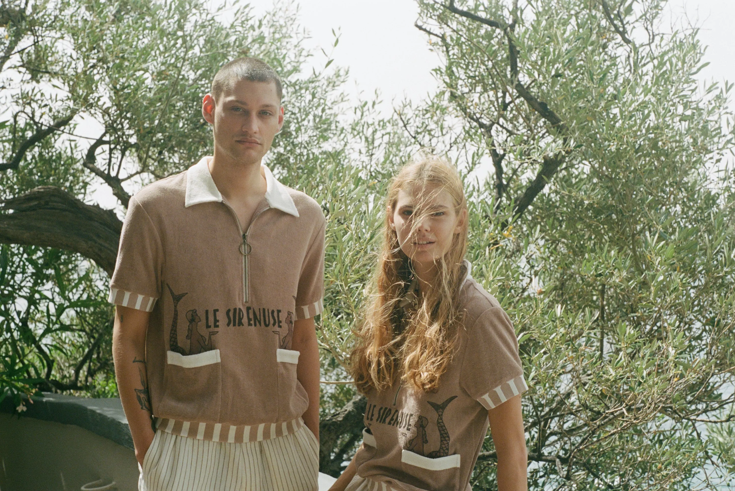 'Le Sirenuse' Half-Zip Cabana (Clay) sold by Tombolo product image thumbnail 5