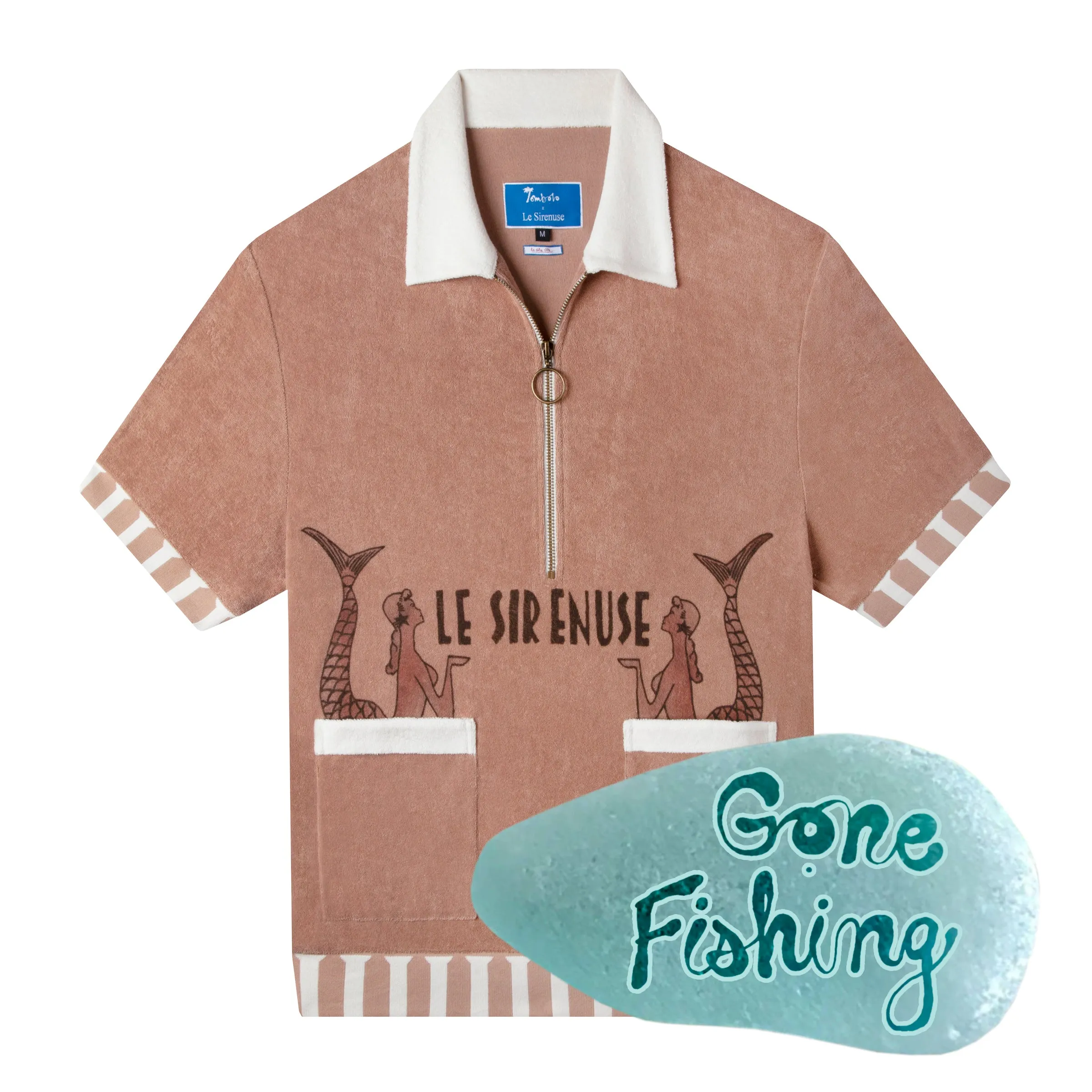 'Le Sirenuse' Half-Zip Cabana (Clay) sold by Tombolo
