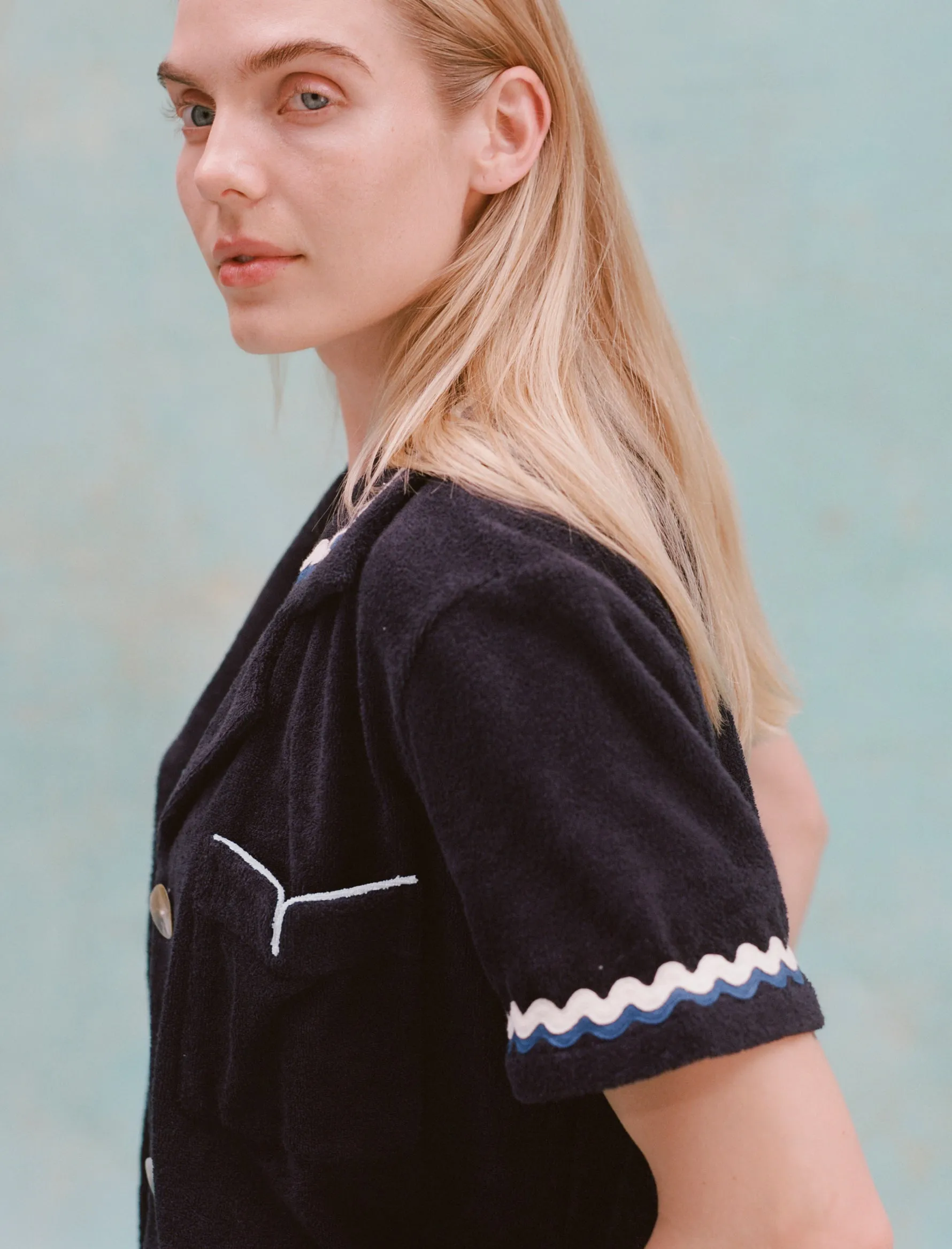 'Rick Rack' Cabana ~ Crop Cut (Midnight Blue) sold by Tombolo product image thumbnail 5