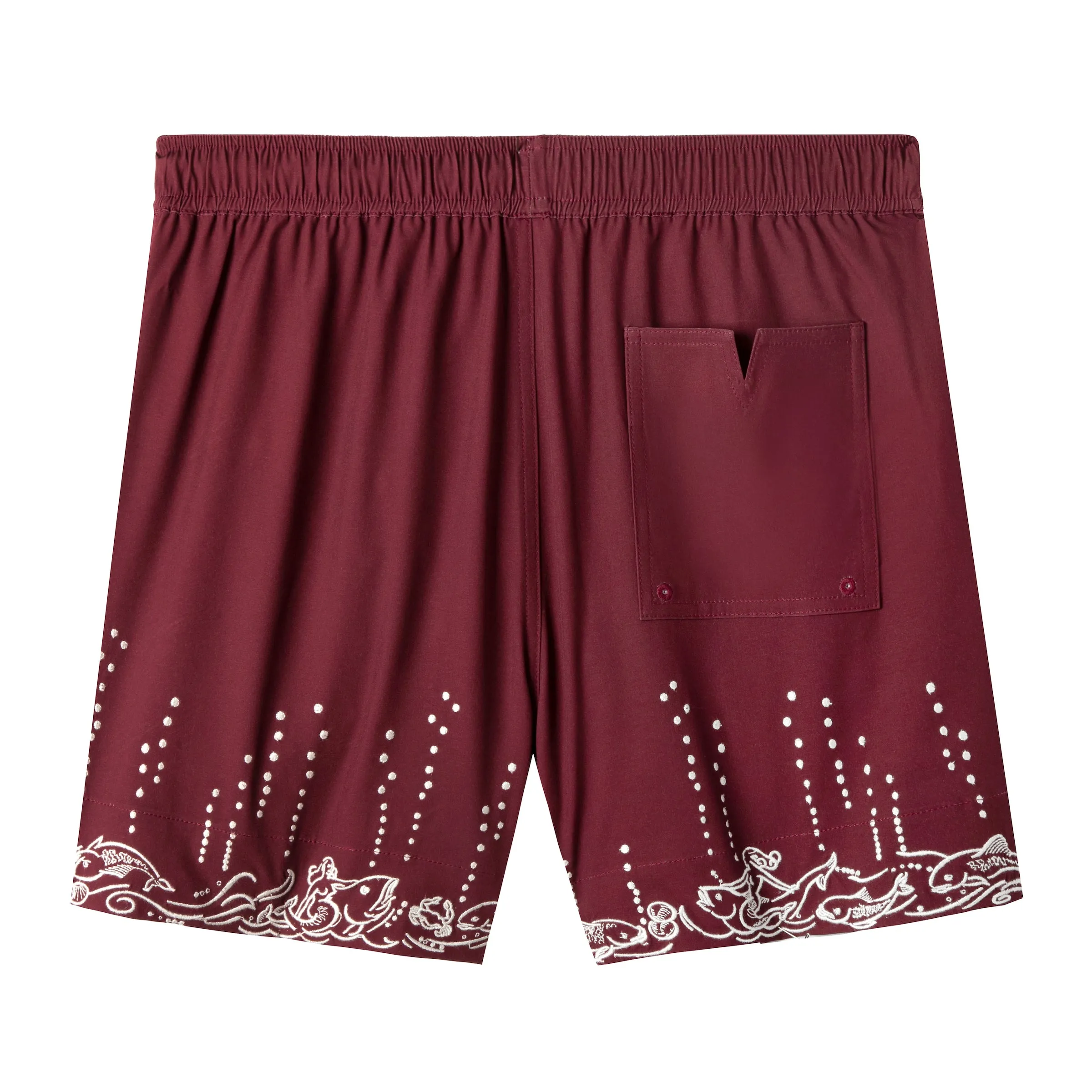 'Fruits De Mer' Swim Trunks (Burgundy) sold by Tombolo product image thumbnail 4