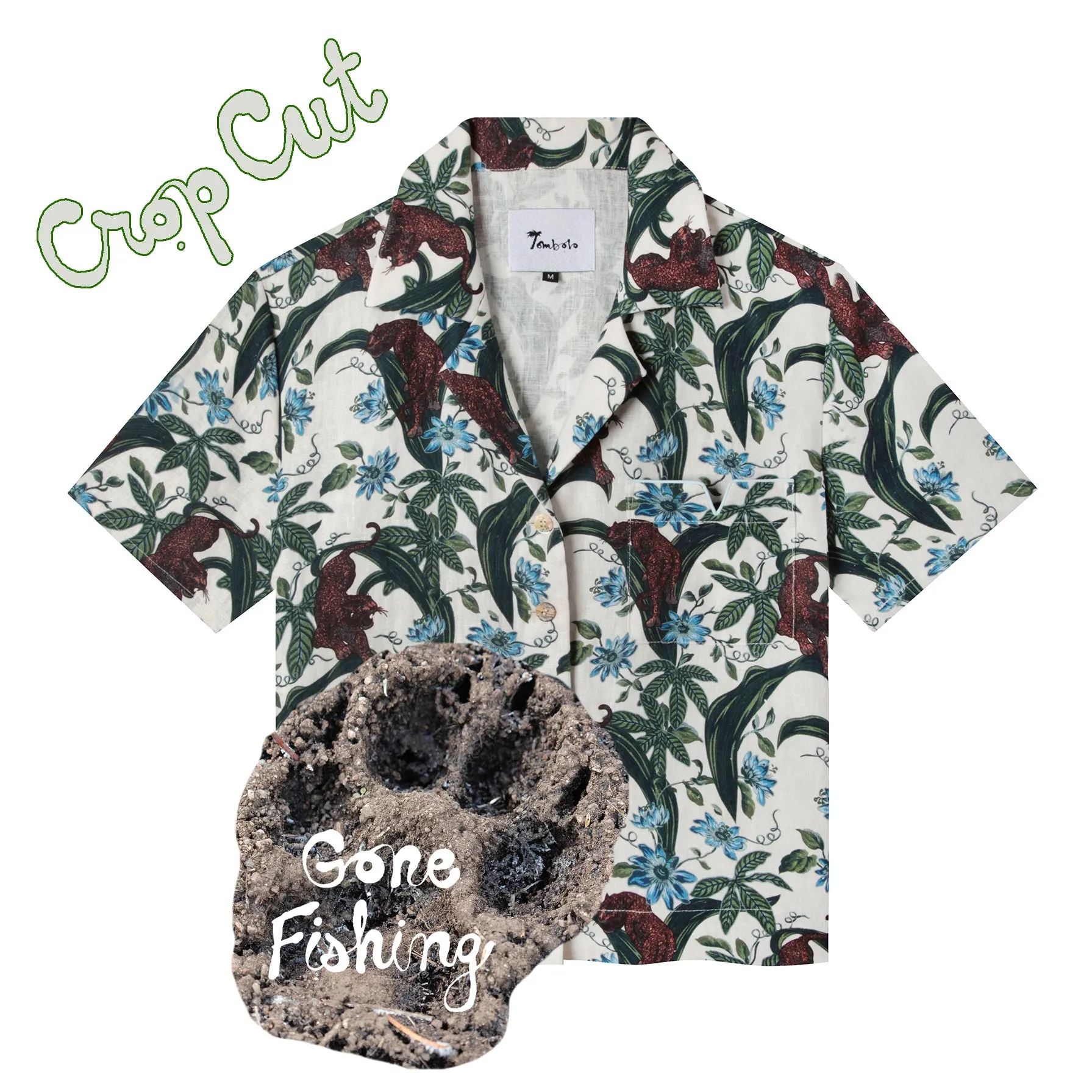 Lurking Jaguar ~ Crop Cut (White) sold by Tombolo