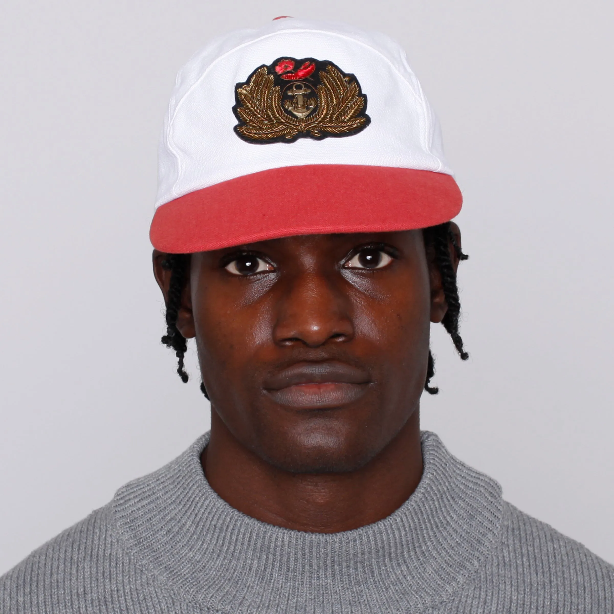 'Claws N' Roses' 7-Panel Souvenir Cap (White / Red) sold by Tombolo product image thumbnail 3