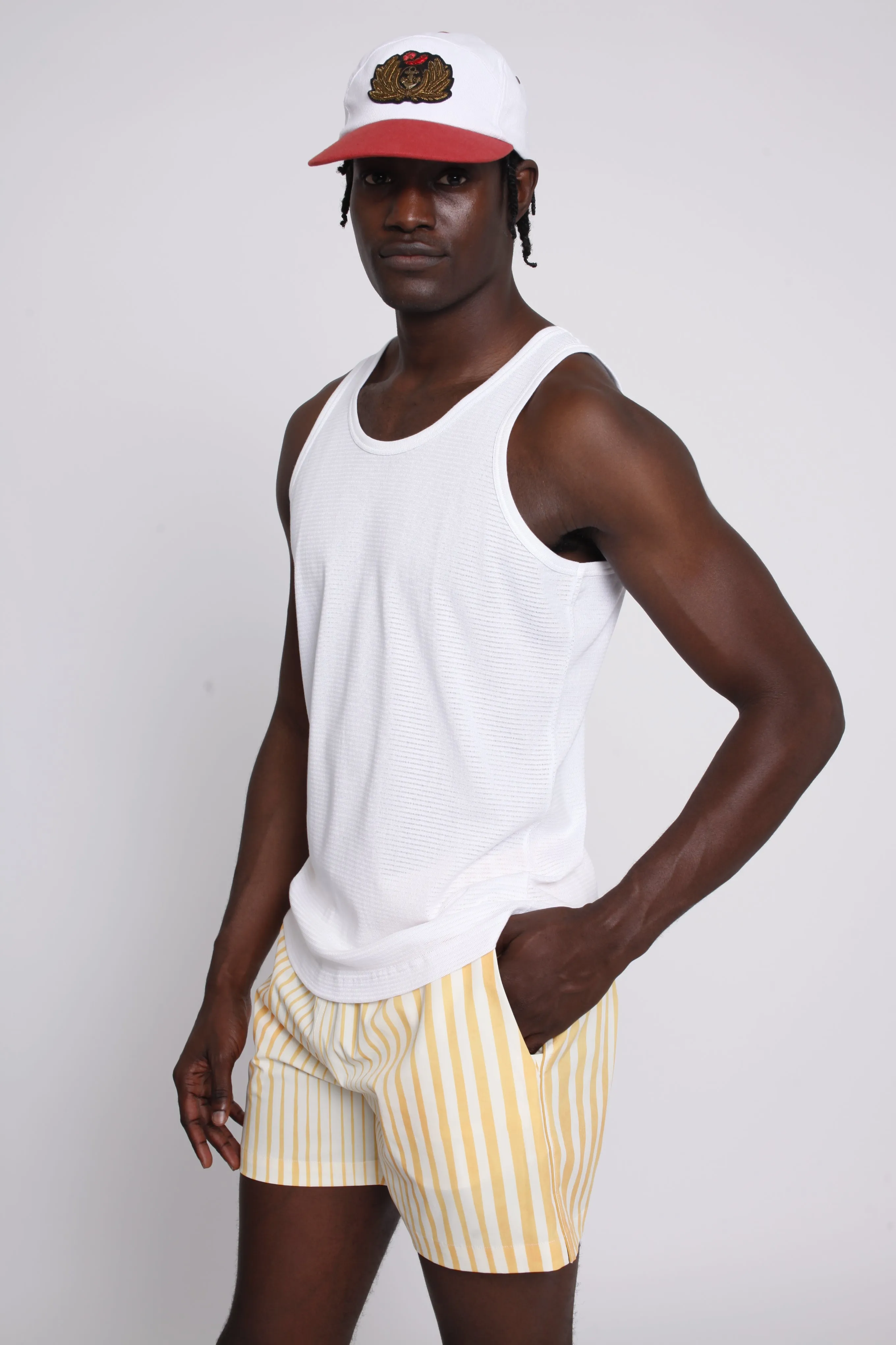 'Claws N' Roses' 7-Panel Souvenir Cap (White / Red) sold by Tombolo product image thumbnail 5