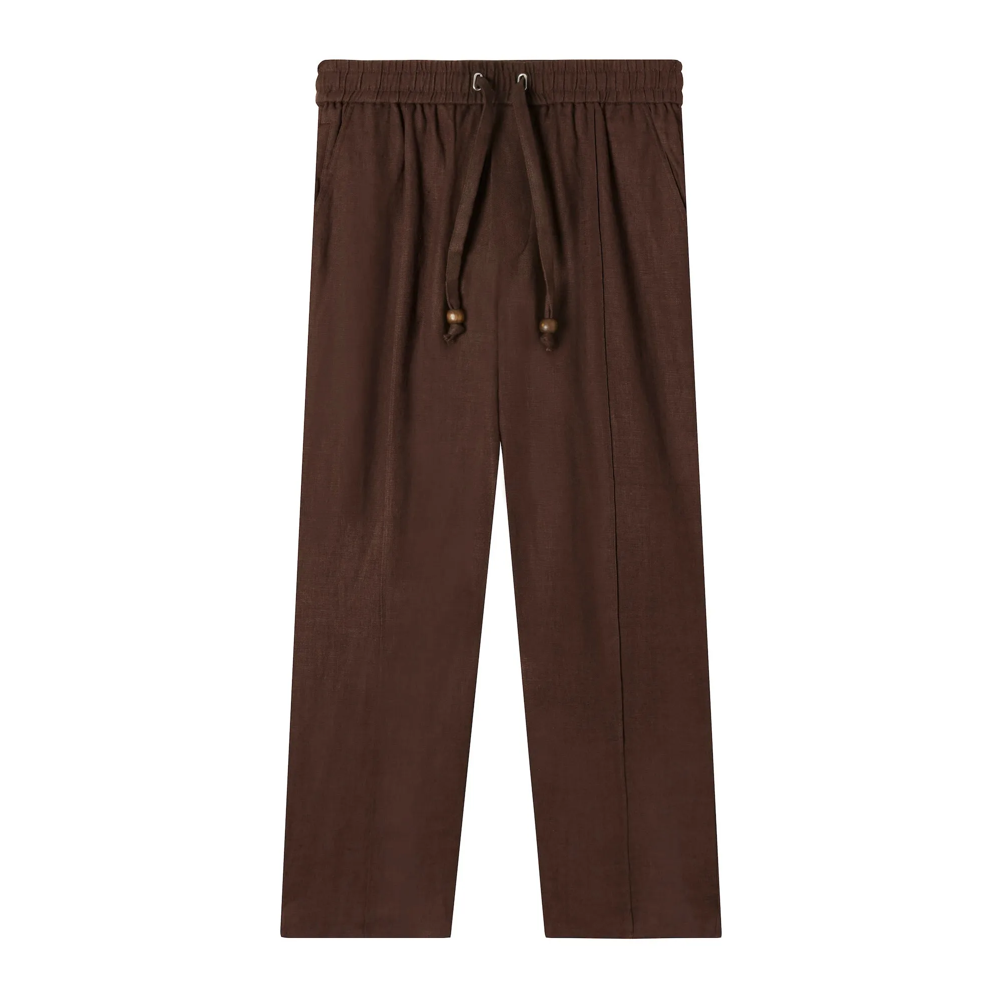 Easy-Going Pants (Brown Linen) sold by Tombolo