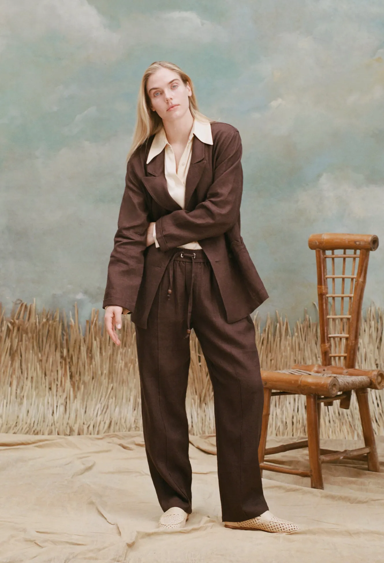 Easy-Going Pants (Brown Linen) sold by Tombolo product image thumbnail 3