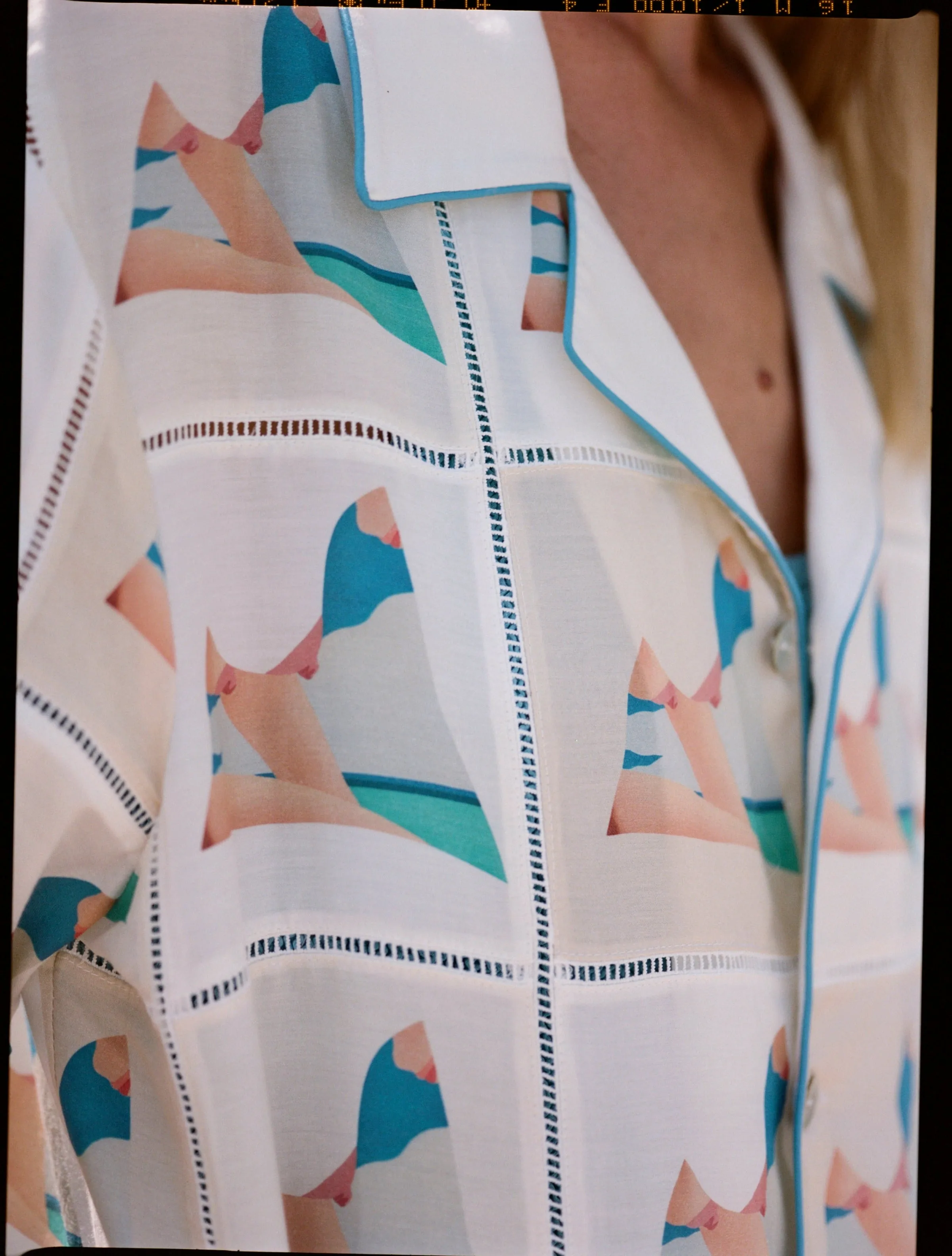 ‘Tom Wesselmann - Seascape Drop-Out’ Patchwork (Silk & Cotton Twill) sold by Tombolo product image thumbnail 2