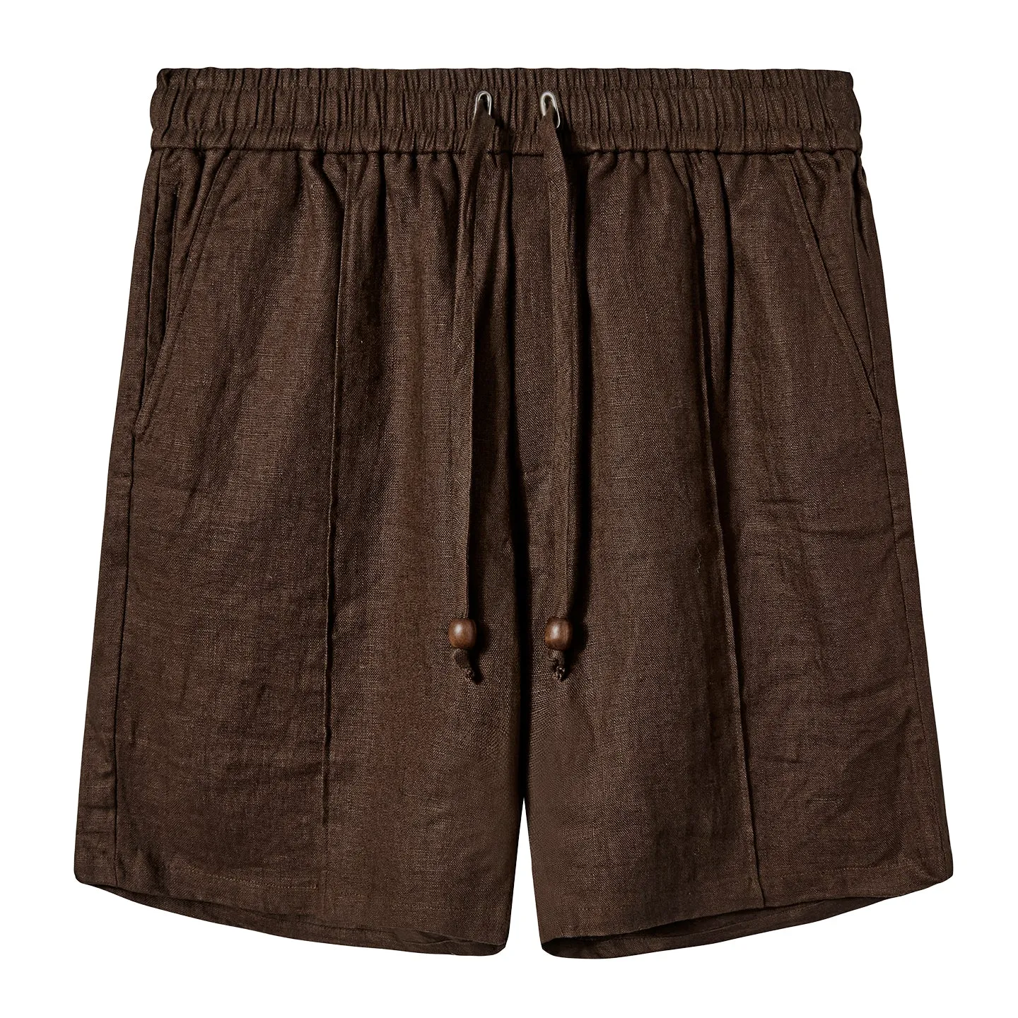 Easy-Going Shorts (Brown Linen) sold by Tombolo