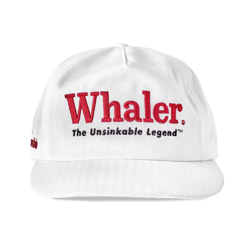'Boston Whaler: Unsinkable Legend' 5-Panel Souvenir Cap (White) sold by Tombolo