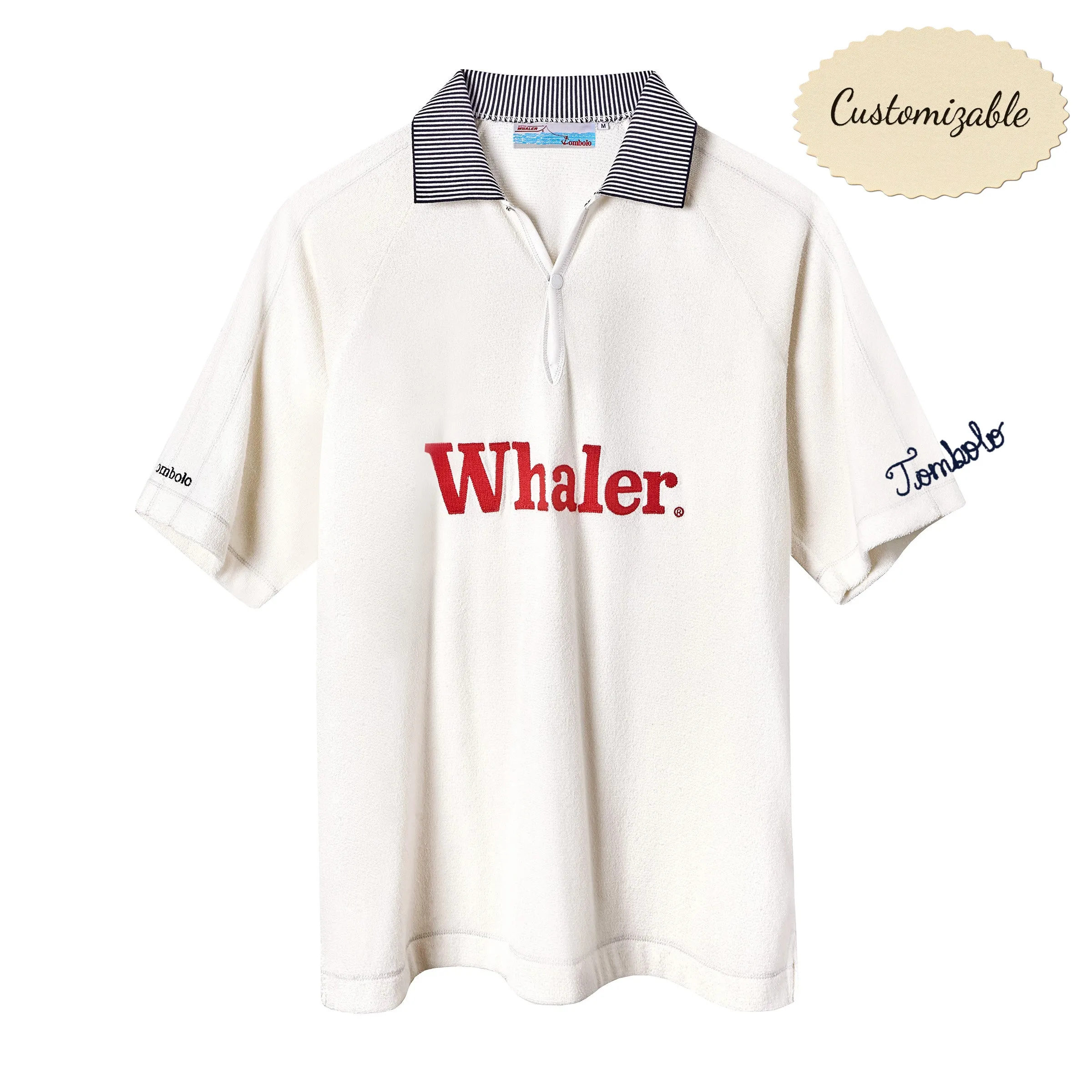 Customizable 'Boston Whaler' Raglan Terry Polo sold by Tombolo