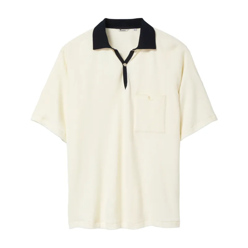 Raglan Terry Polo (Off-White) made by Tombolo