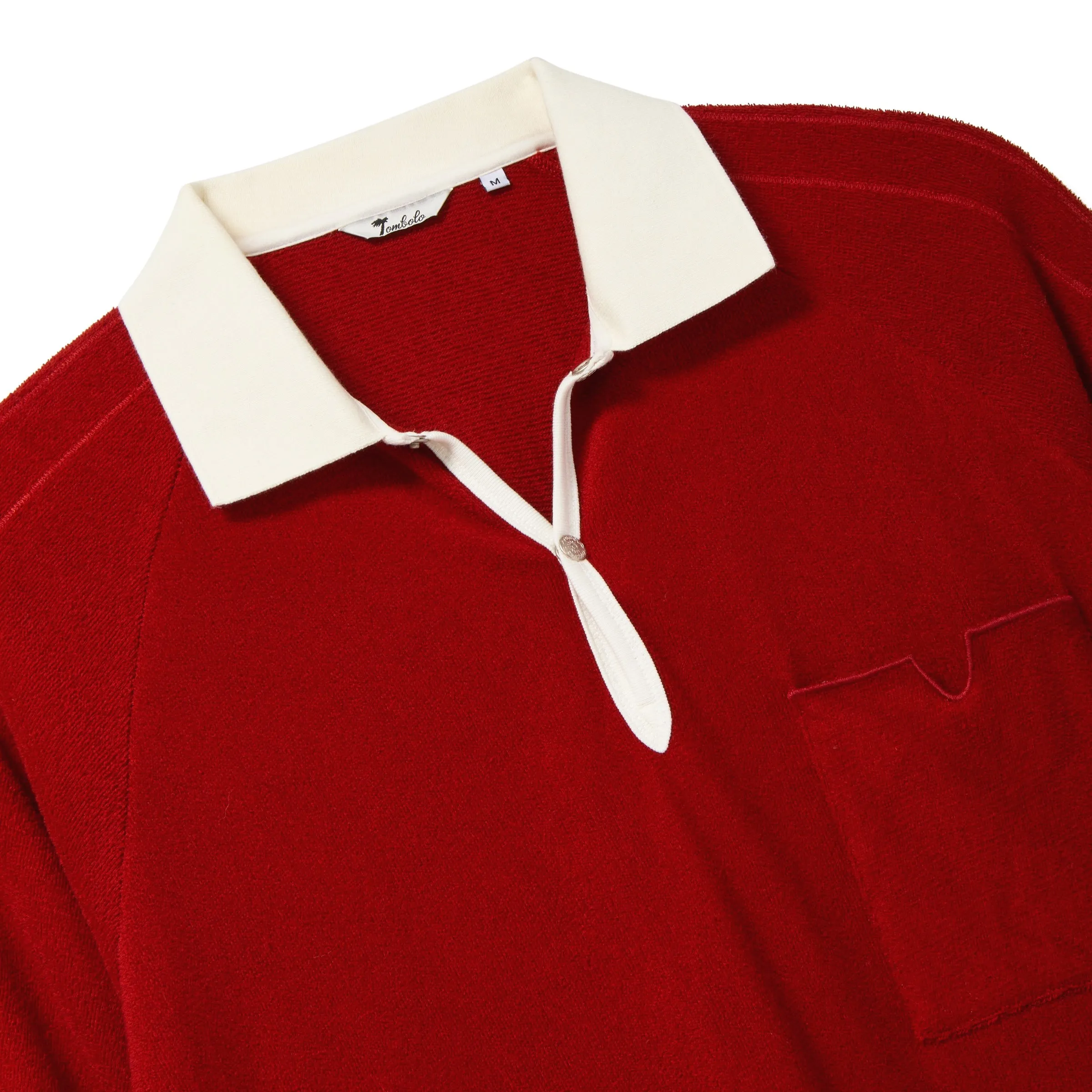 Raglan Terry Polo (Red) sold by Tombolo product image thumbnail 2