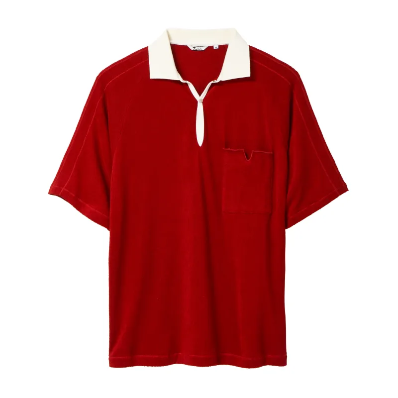 Raglan Terry Polo (Red) made by Tombolo