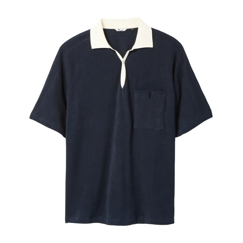 Raglan Terry Polo (Navy) made by Tombolo