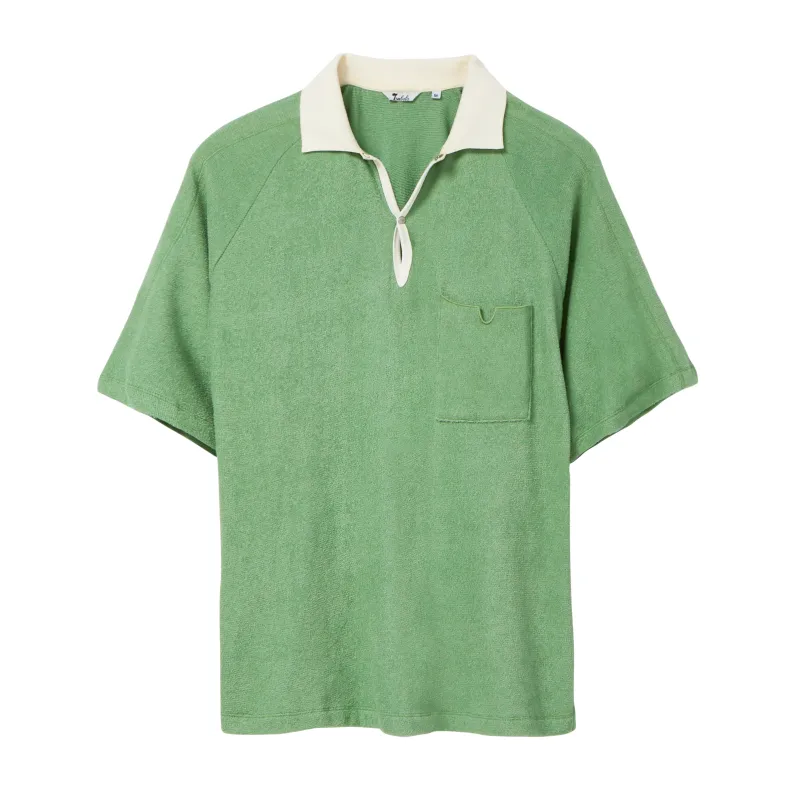 Raglan Terry Polo (Green) made by Tombolo