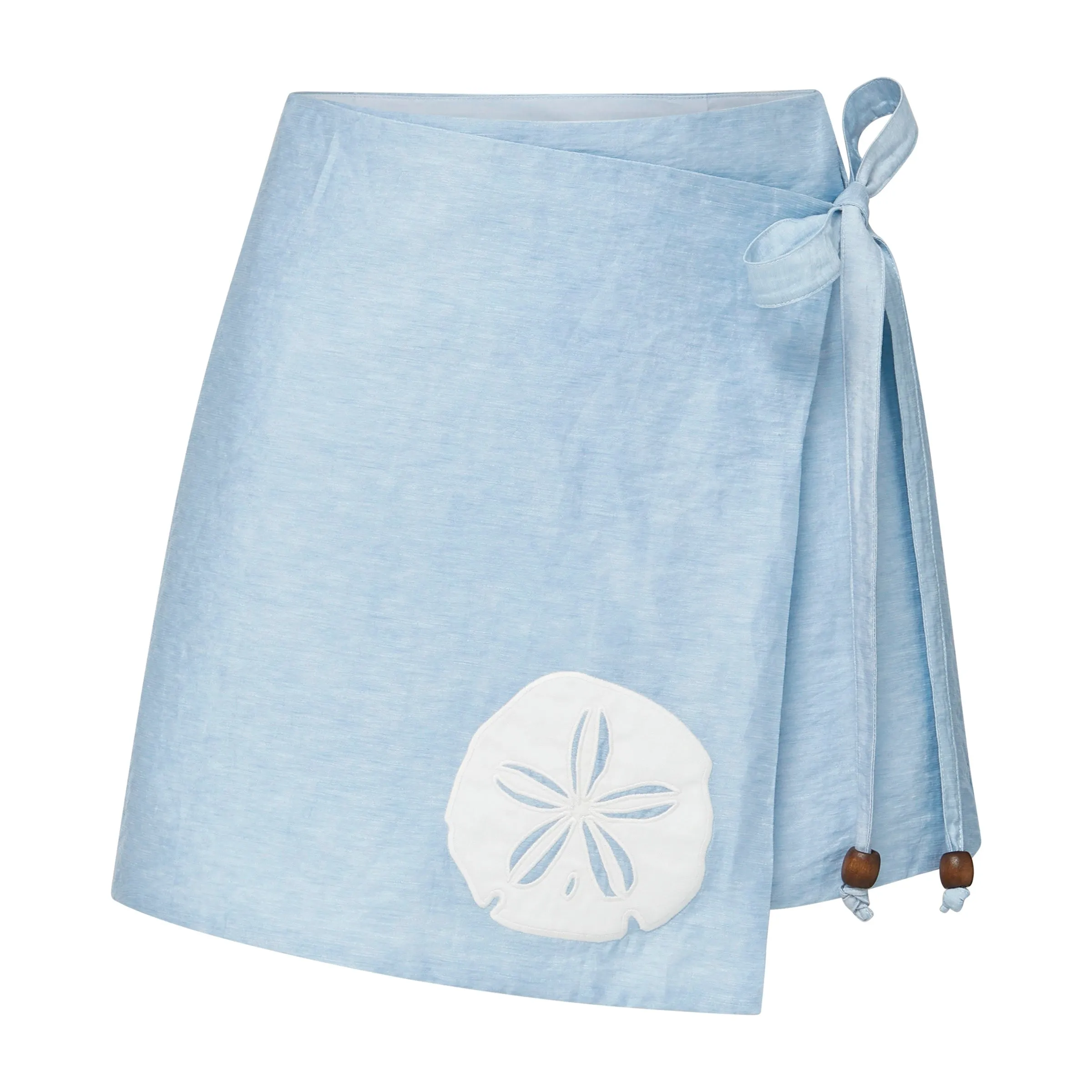 ‘Sand Dollar Stimulus’ Hand Towel Mini Skirt sold by Tombolo