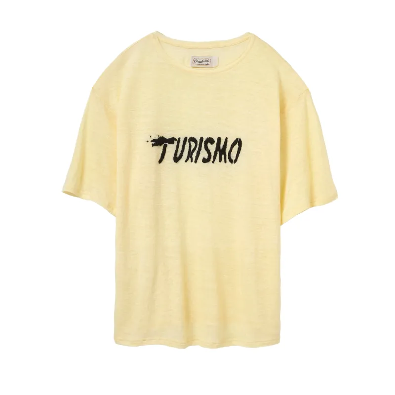 ‘Turismo’ Linen Tee (Yellow) made by Tombolo