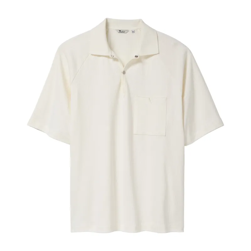 Raglan Mesh Polo (White) made by Tombolo