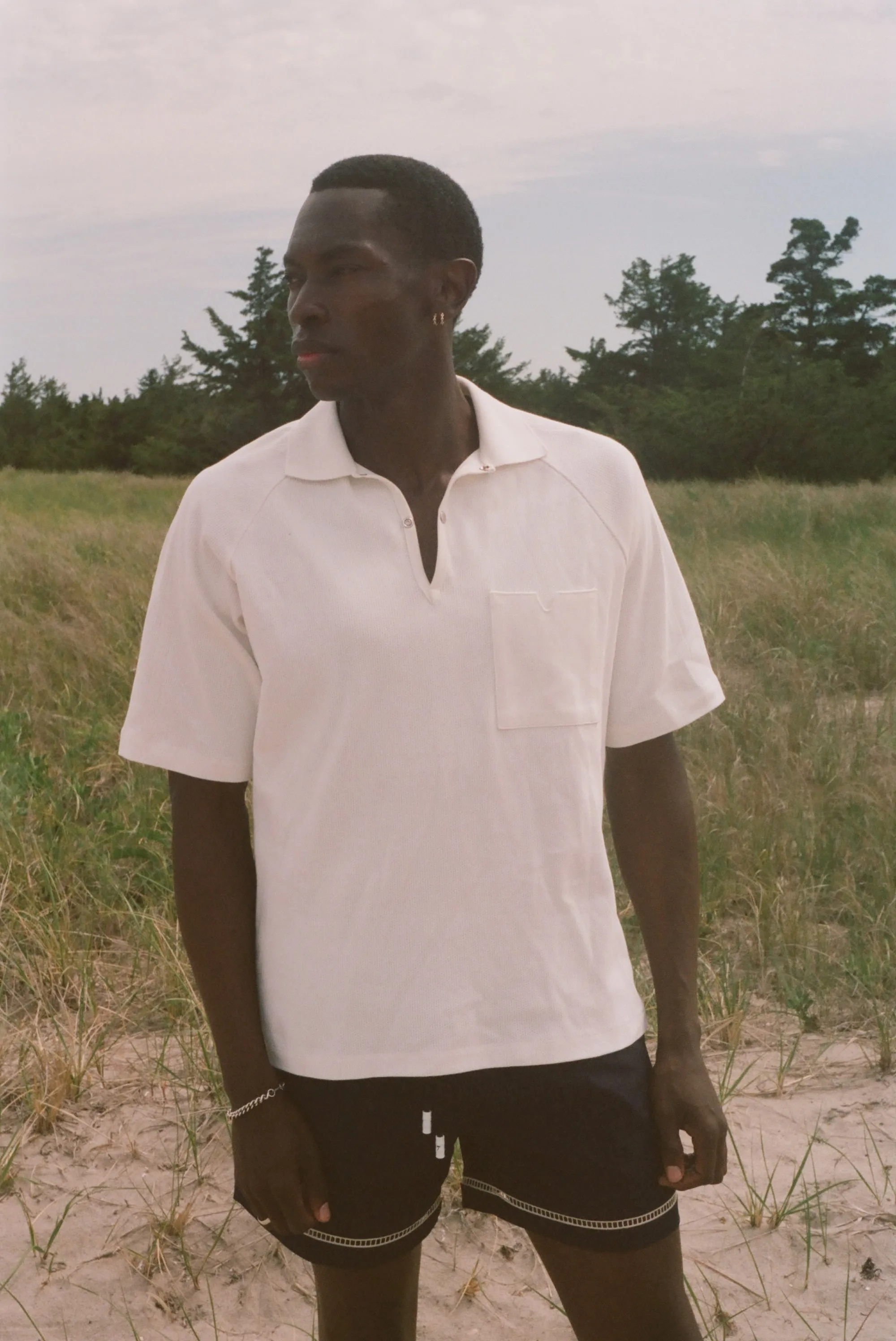 Raglan Mesh Polo (White) sold by Tombolo product image thumbnail 3