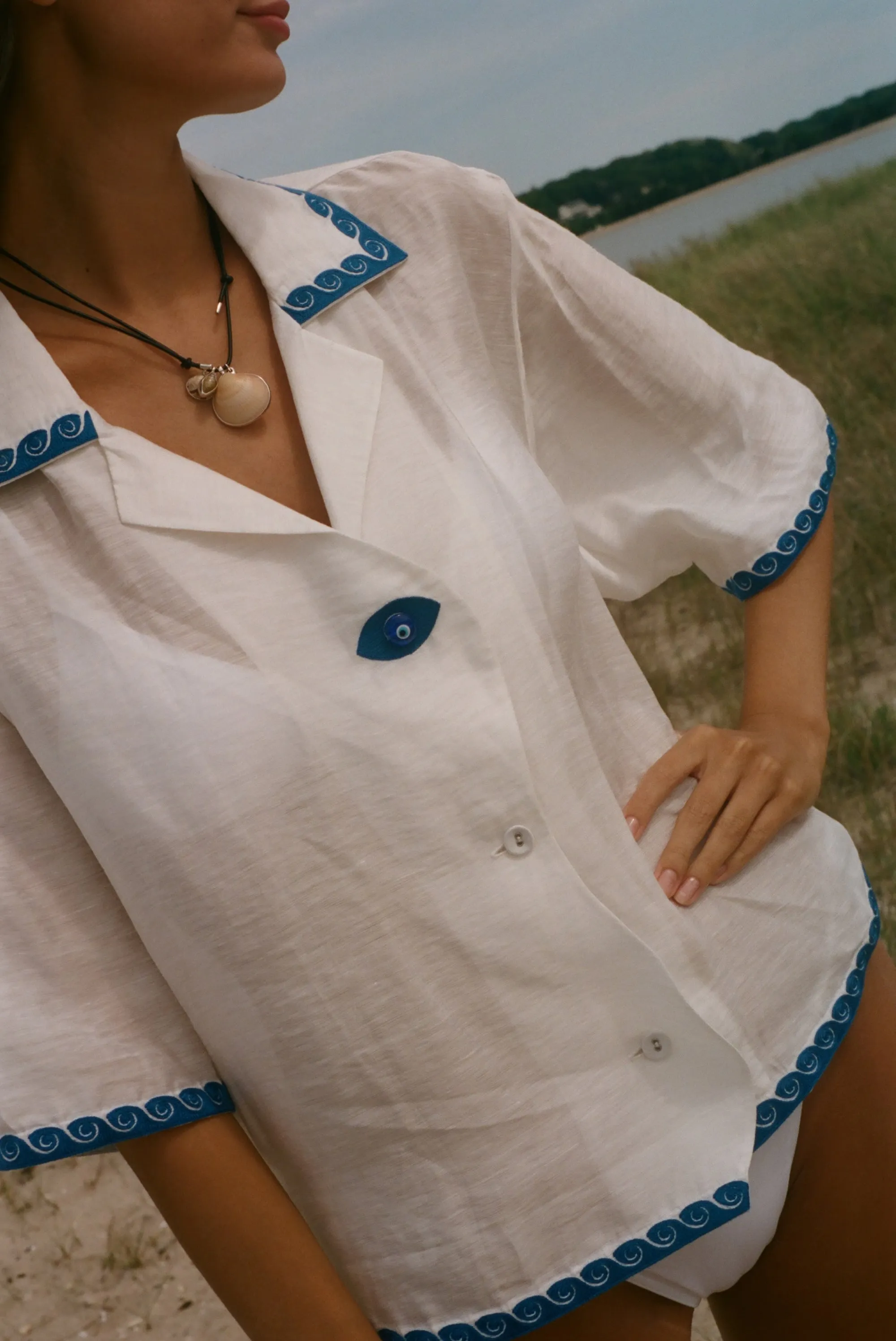 'Evil Eye' ~ Relaxed Crop Cut sold by Tombolo product image thumbnail 2