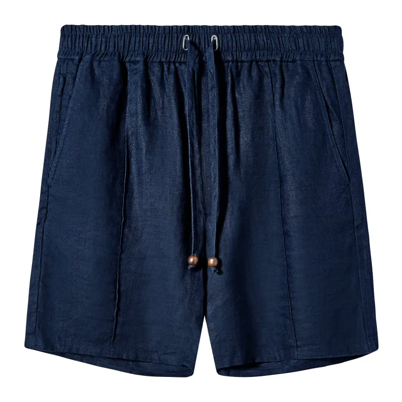 Easy-Going Shorts (Navy Linen) (Archive) made by Tombolo