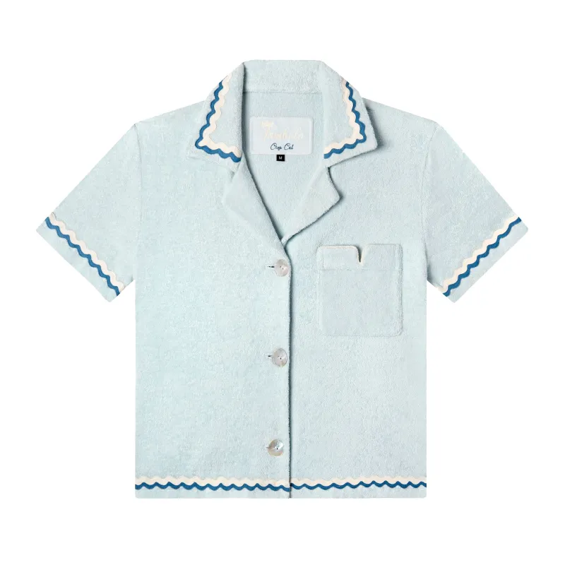 'Rick Rack' Cabana ~ Crop Cut (Sky Blue) (Archive) made by Tombolo