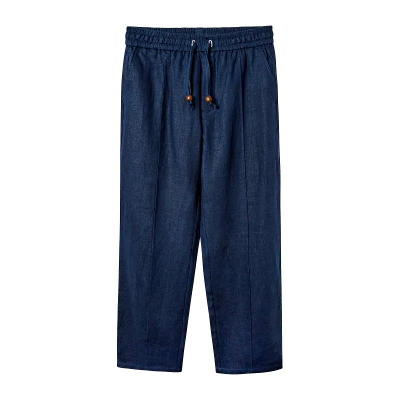 Easy-Going Pants (Navy Linen) (Archive) made by Tombolo