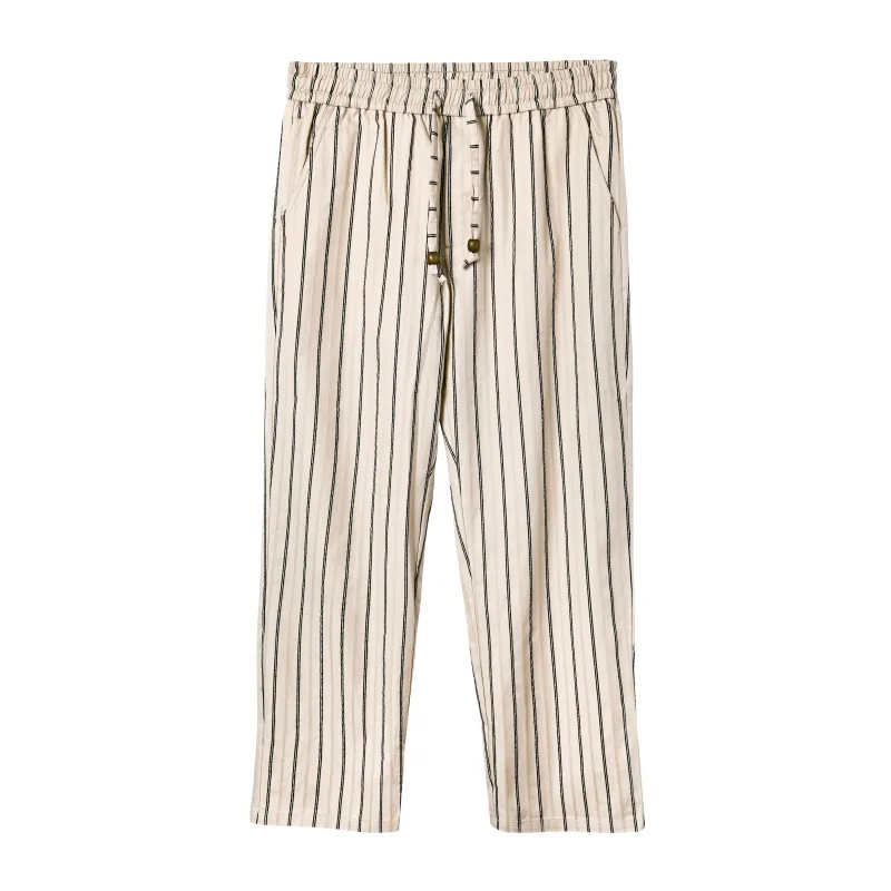 Easy-Going Pants (Beige Jacquard Stripe) (Archive) made by Tombolo