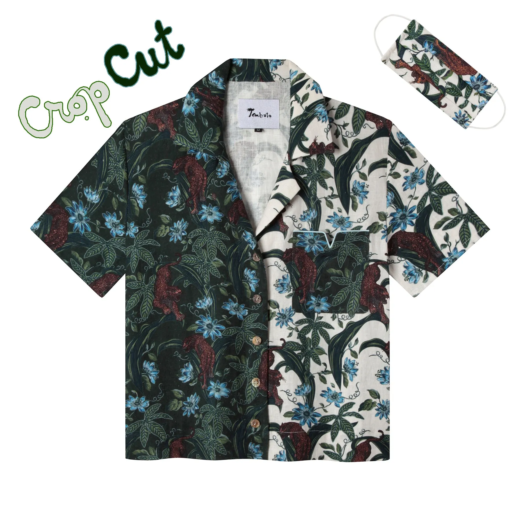 Lurking Jaguar ~ Crop Cut (Green / White Scramble) sold by Tombolo product image thumbnail 2