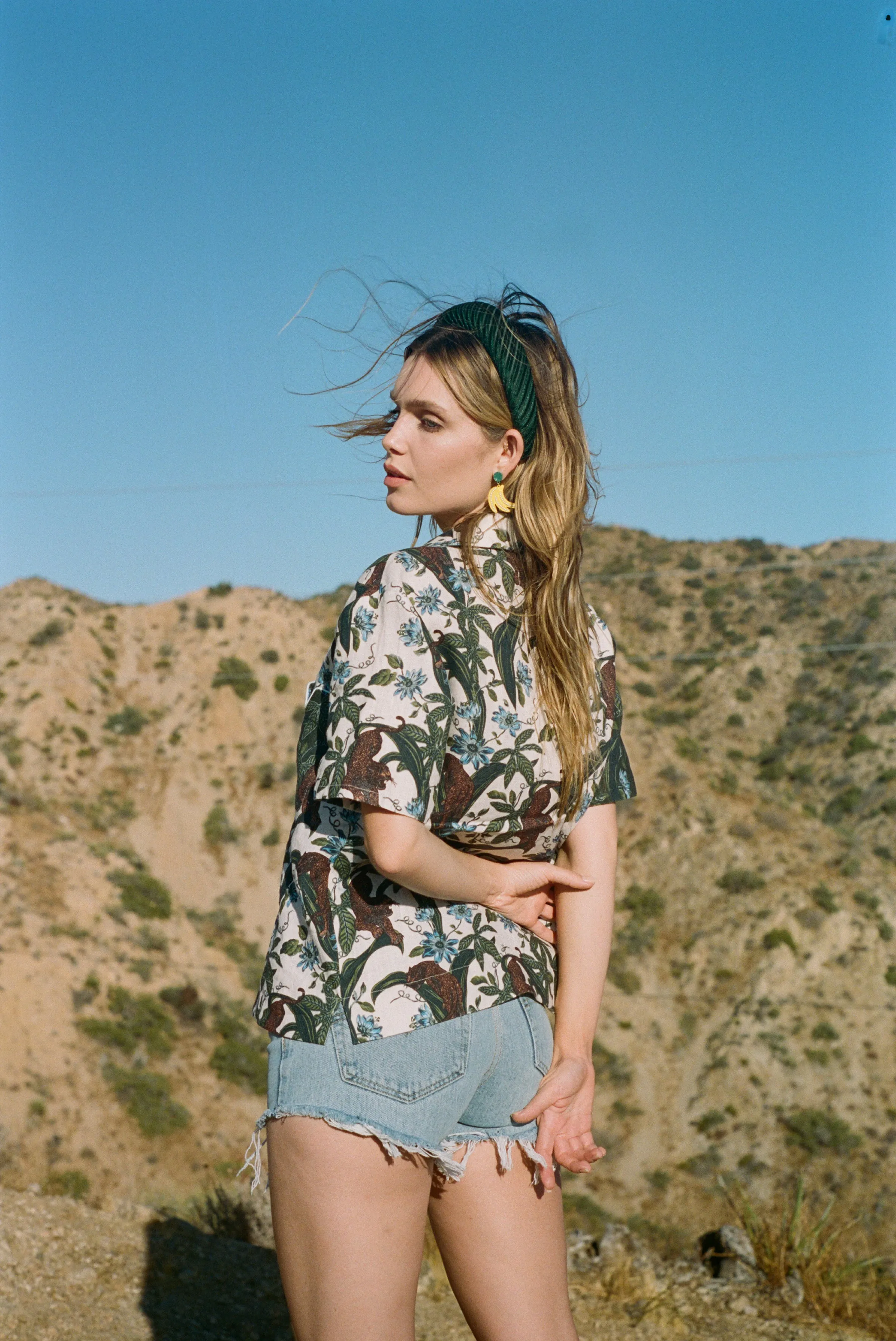 Lurking Jaguar ~ Crop Cut (Green / White Scramble) sold by Tombolo product image thumbnail 4